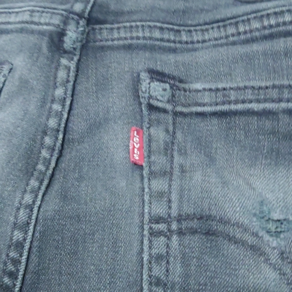 Levi's 510 Cut Off Raw Jean Shorts Summer Festival Holiday Men's W30 Black - Picture 4 of 7